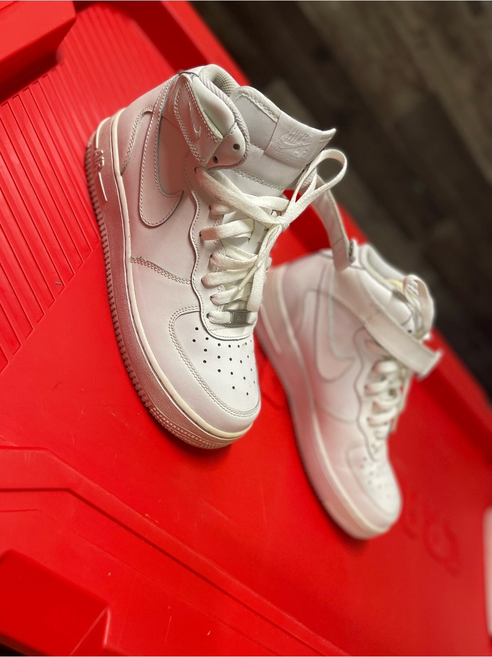 Nike White Kids High-Top Sneakers